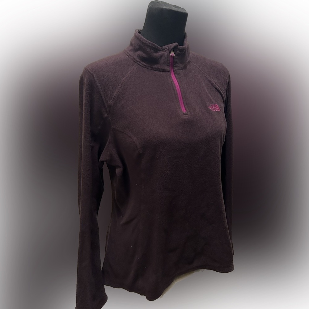 50%offw❤️ the North Face 1/4 Zip Polartec Fleece, Med 44-50” bust plum